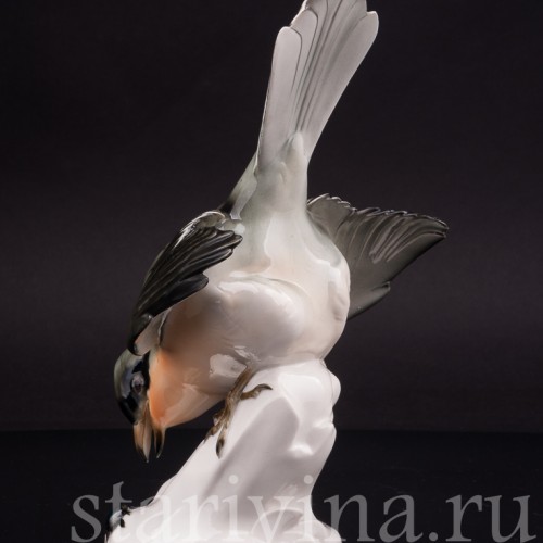 Фигурка птицы из фарфора Сорокопут, Schwarzburger, Германия, перв. пол. 20 в.