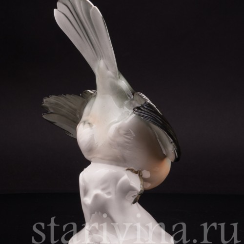 Фигурка птицы из фарфора Сорокопут, Schwarzburger, Германия, перв. пол. 20 в.