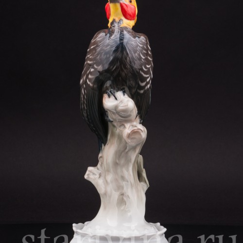 Фигурка птицы из фарфора Дятел кремовый целеус, Rosenthal, Германия, 1920 гг.