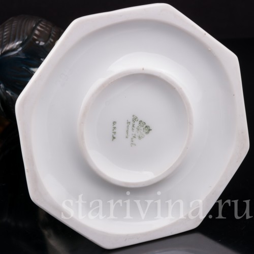 Фигурка птицы из фарфора Дятел кремовый целеус, Rosenthal, Германия, 1920 гг.