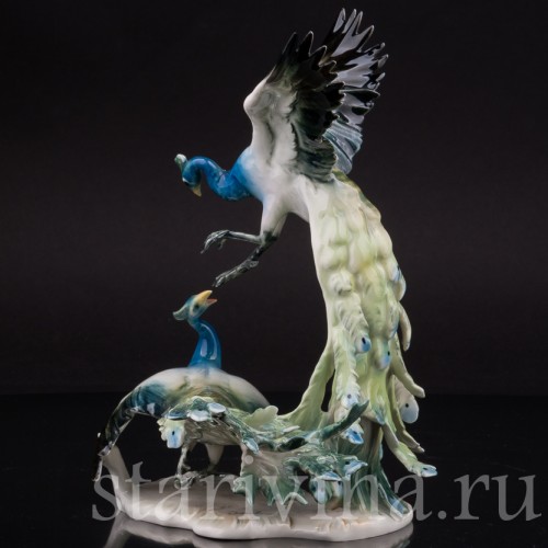 Фигурка из фарфора Два павлина, Alka Kaiser, Германия, 1950 гг.