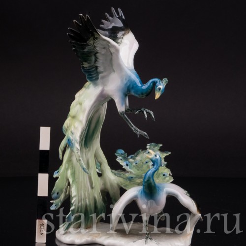 Фигурка из фарфора Два павлина, Alka Kaiser, Германия, 1950 гг.