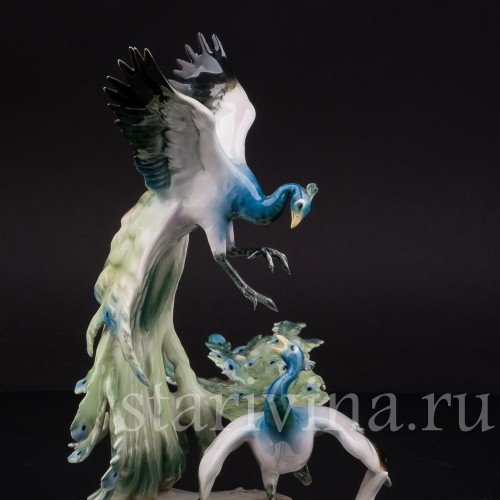 Фигурка из фарфора Два павлина, Alka Kaiser, Германия, 1950 гг.
