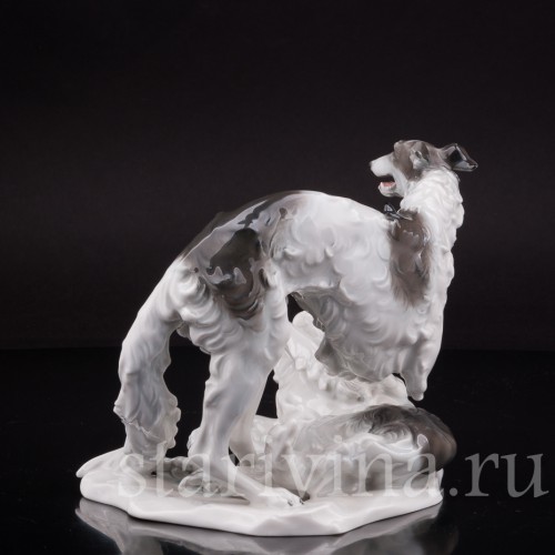 Статуэтка собак из фарфора Две борзые, Rosenthal, Германия, 1945-49 гг.