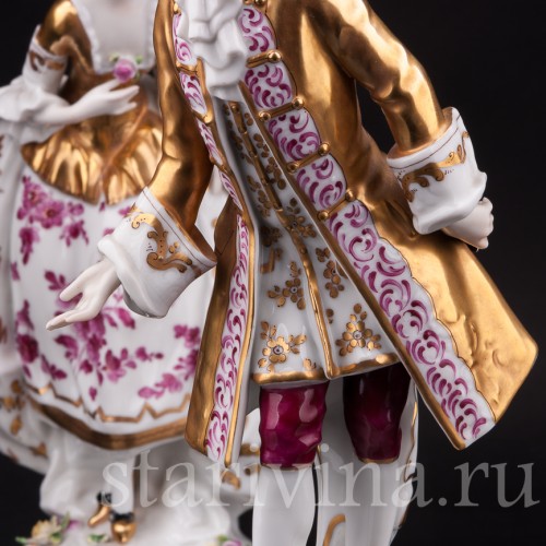 Статуэтки из фарфора Галантная пара, Volkstedt, Германия, до 1935 г.