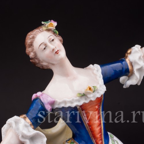 Фарфоровая статуэтка Танцовщица Камарго Sitzendorf, Германия, вт. пол. 20 в.