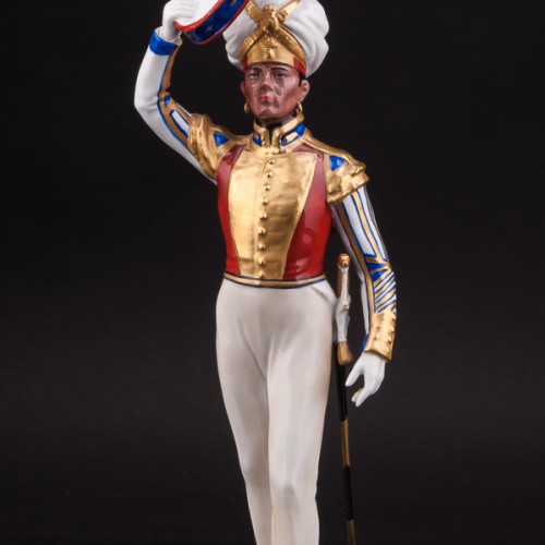 Фарфоровая статуэтка Тамбурмажор, 1830, Дрезден, Германия, вт. пол. 20 в.