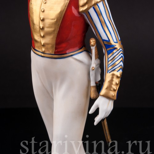 Фарфоровая статуэтка Тамбурмажор, 1830, Дрезден, Германия, вт. пол. 20 в.