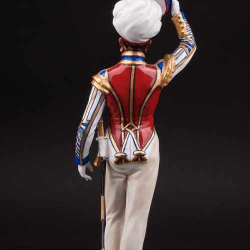 Фарфоровая статуэтка Тамбурмажор, 1830, Дрезден, Германия, вт. пол. 20 в.