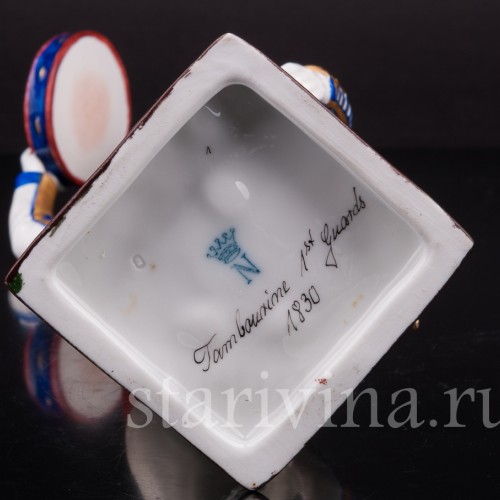 Фарфоровая статуэтка Тамбурмажор, 1830, Дрезден, Германия, вт. пол. 20 в.
