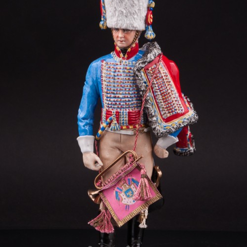 Статуэтка Трубач кирасир Императорской Гвардии, 1813 г., Sitzendorf, Германия, вт. пол. 20 в.