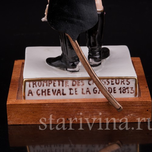 Статуэтка Трубач кирасир Императорской Гвардии, 1813 г., Sitzendorf, Германия, вт. пол. 20 в.