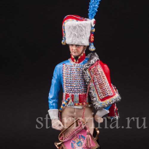 Статуэтка Трубач кирасир Императорской Гвардии, 1813 г., Sitzendorf, Германия, вт. пол. 20 в.