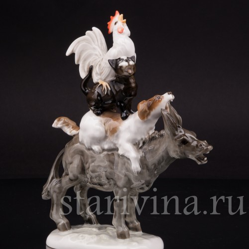 Фарфоровая композиция Бременские музыкаты, Hutschenreuther, Германия, 1938-55 гг.