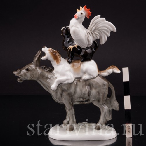 Фарфоровая композиция Бременские музыкаты, Hutschenreuther, Германия, 1938-55 гг.