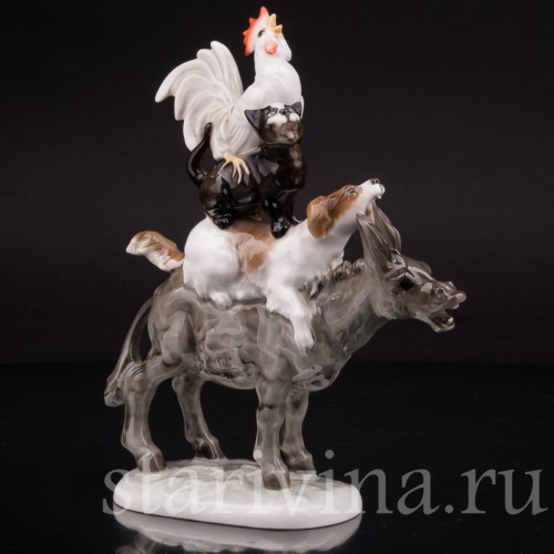 Фарфоровая композиция Бременские музыкаты, Hutschenreuther, Германия, 1938-55 гг.