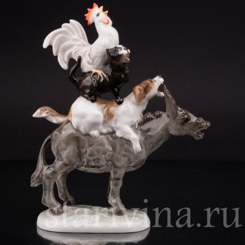 Фарфоровая композиция Бременские музыкаты, Hutschenreuther, Германия, 1938-55 гг.