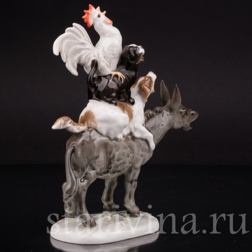 Фарфоровая композиция Бременские музыкаты, Hutschenreuther, Германия, 1938-55 гг.