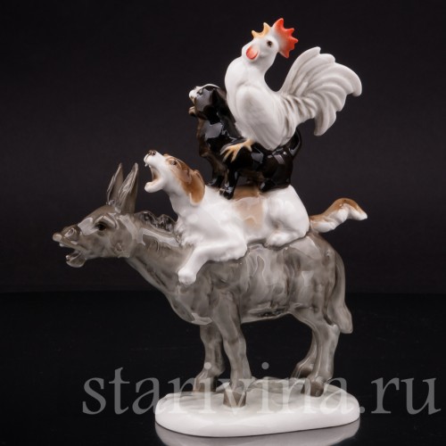 Фарфоровая композиция Бременские музыкаты, Hutschenreuther, Германия, 1938-55 гг.