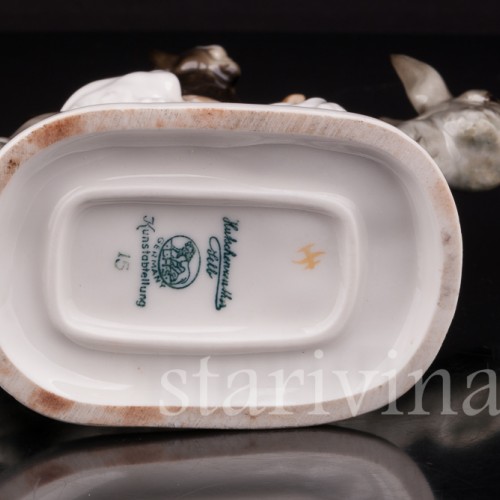 Фарфоровая композиция Бременские музыкаты, Hutschenreuther, Германия, 1938-55 гг.