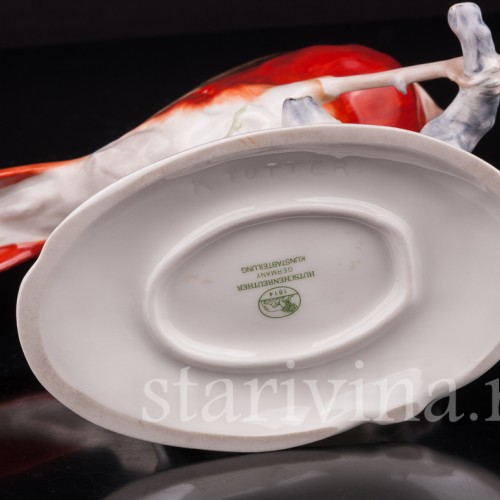 Фигурка птицы из фарфора Золотой фазан, Hutschenreuther, Германия, 1970 гг.