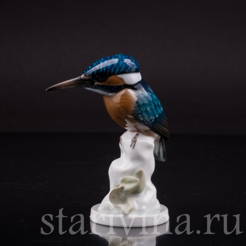 Фарфоровая статуэтка птицы Зимородок, Rosenthal, Германия, 1950 гг.