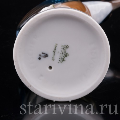 Фарфоровая статуэтка птицы Зимородок, Rosenthal, Германия, 1950 гг.