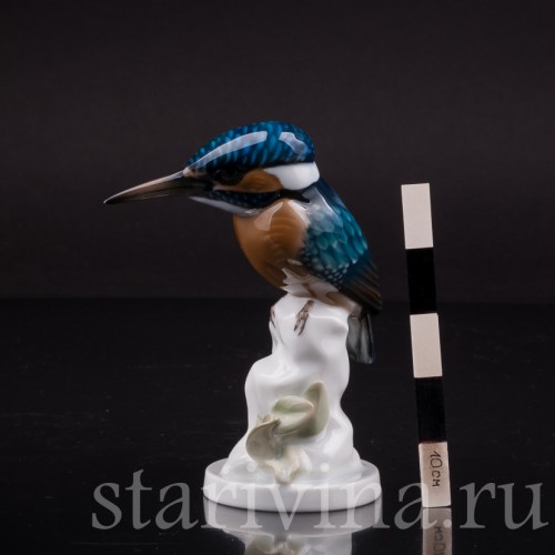 Фарфоровая статуэтка птицы Зимородок, Rosenthal, Германия, 1950 гг.