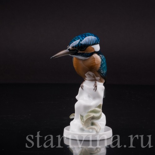Фарфоровая статуэтка птицы Зимородок, Rosenthal, Германия, 1950 гг.