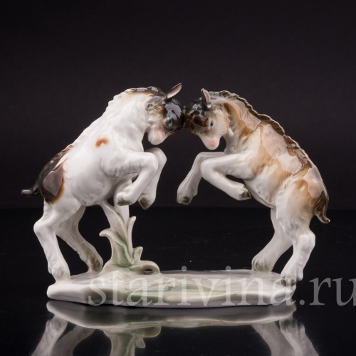 Статуэтка из фарфора Играющие козлята, Karl Ens, Германия, нач. 20 в.