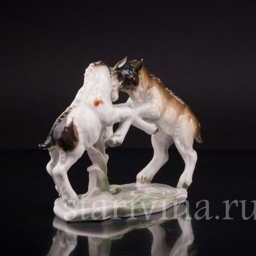Статуэтка из фарфора Играющие козлята, Karl Ens, Германия, нач. 20 в.
