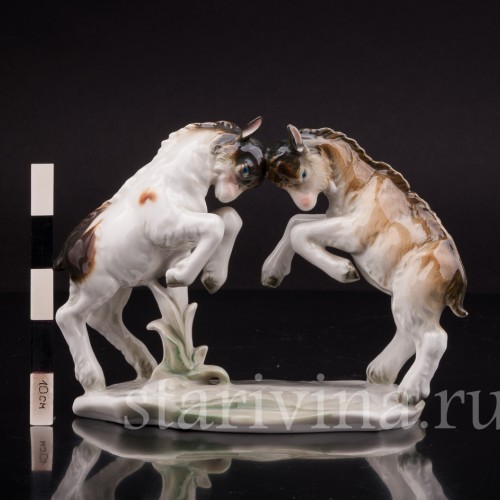 Статуэтка из фарфора Играющие козлята, Karl Ens, Германия, нач. 20 в.