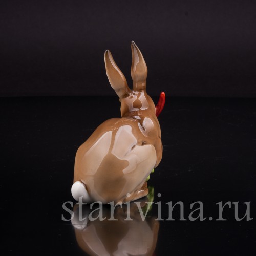 Фигурка из фарфора Кролик с морковкой, Hutschenreuther, Германия, 1970 гг.