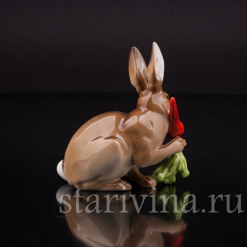 Фигурка из фарфора Кролик с морковкой, Hutschenreuther, Германия, 1970 гг.