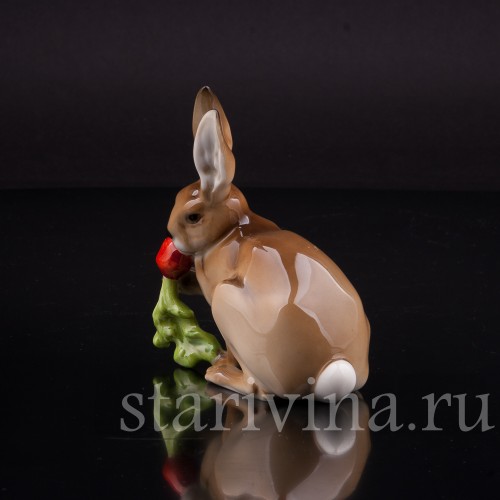Фигурка из фарфора Кролик с морковкой, Hutschenreuther, Германия, 1970 гг.