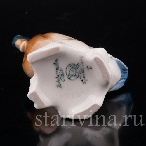 Фарфоровая статуэтка Селезень, миниатюра, Hutschenreuther, Германия, 1938-55 гг.