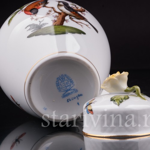 Фарфоровая Ваза Две птицы, Herend, Венгрия, 1960-86 гг.
