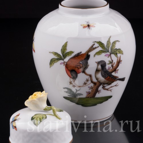 Фарфоровая Ваза Две птицы, Herend, Венгрия, 1960-86 гг.