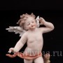 Статуэтка из фарфора Два ангелочка (аллегория слуха), миниатюра, Volkstedt, Германия, кон. 19 в.