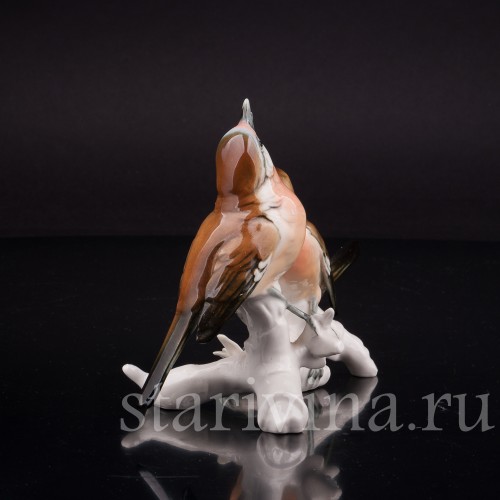 Статуэтка птиц из фарфора Две малиновки, Karl Ens, Германия, пер. пол. 20 в.