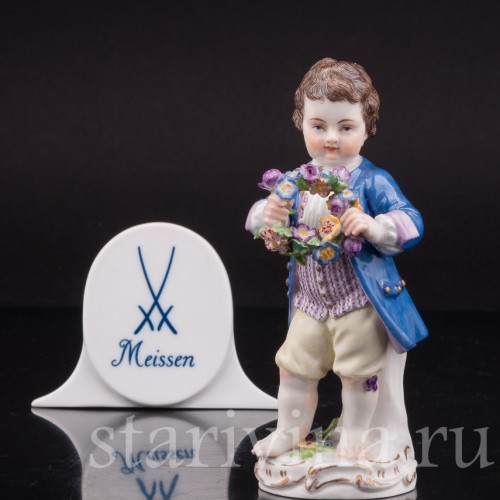 Фигурка из фарфора Мальчик с венком, Meissen, Германия, 1971 г.