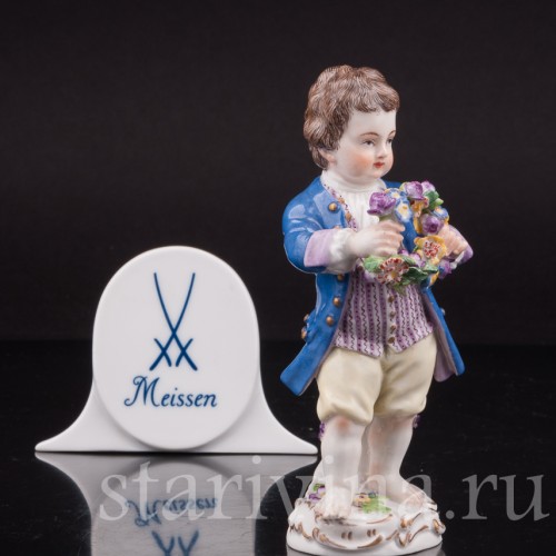 Фигурка из фарфора Мальчик с венком, Meissen, Германия, 1971 г.