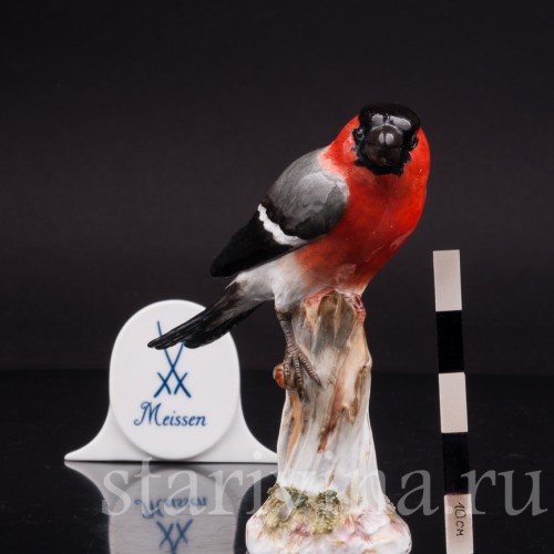 Фигурка птицы из фарфора Снегирь, Meissen, Германия, сер. 19- нач. 20 вв.