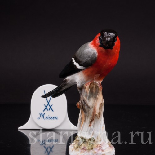 Фигурка птицы из фарфора Снегирь, Meissen, Германия, сер. 19- нач. 20 вв.
