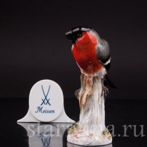 Фигурка птицы из фарфора Снегирь, Meissen, Германия, сер. 19- нач. 20 вв.