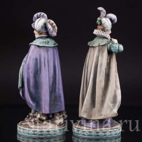 Фарфоровые статуэтки Галантная пара эпохи возрождения, Volkstedt, Германия, 19 в.