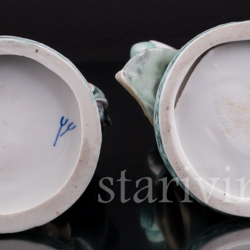 Фарфоровые статуэтки Галантная пара эпохи возрождения, Volkstedt, Германия, 19 в.