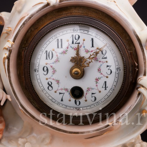 Фарфоровые часы Лесная фея Volkstedt, Германия, 19 в.