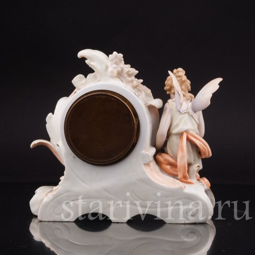 Фарфоровые часы Лесная фея Volkstedt, Германия, 19 в.