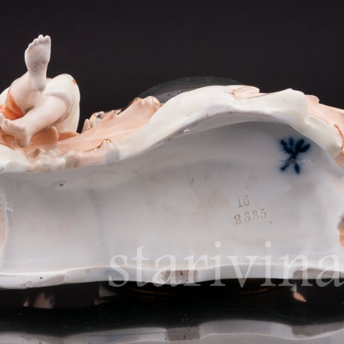 Фарфоровые часы Лесная фея Volkstedt, Германия, 19 в.